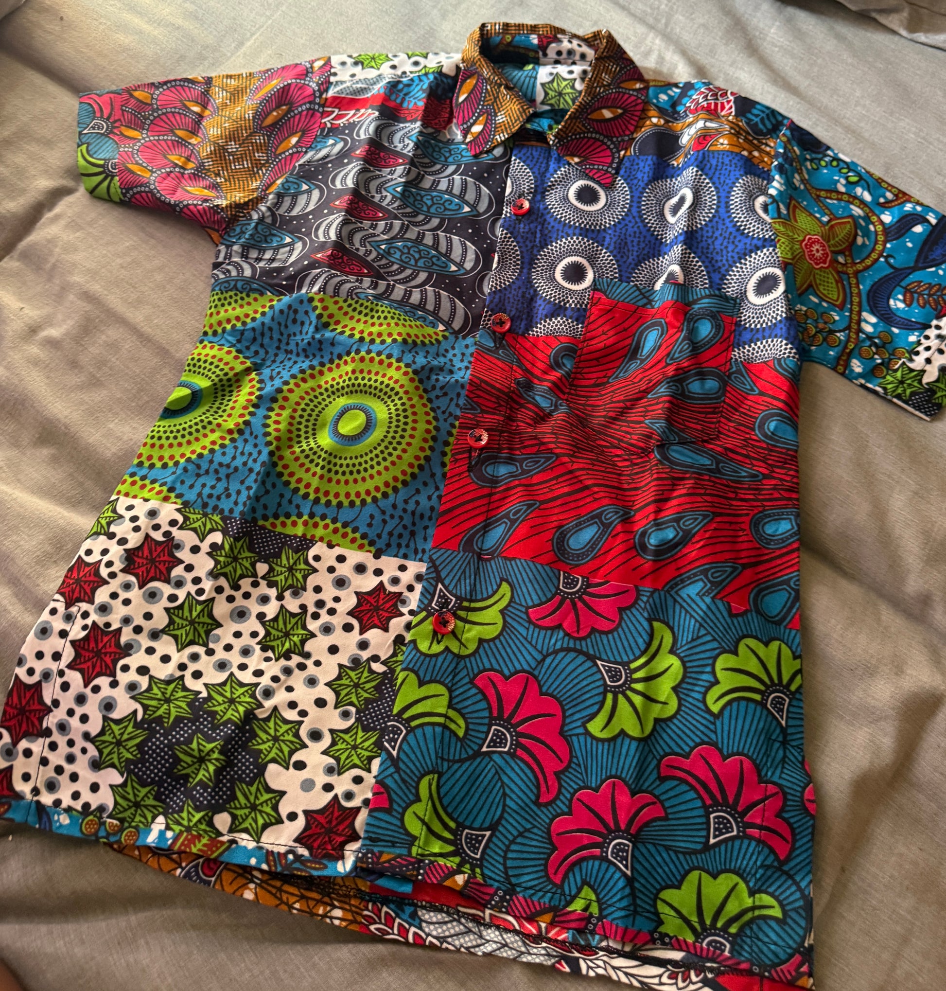 Boys Ankara dress shirt