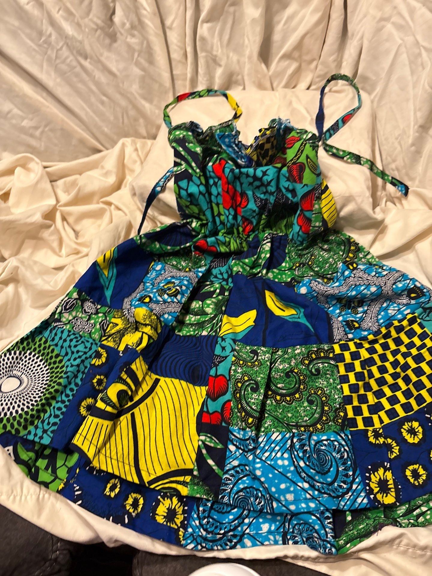 Patchwork Ankara Baby Dress – 6 to 12 Months.