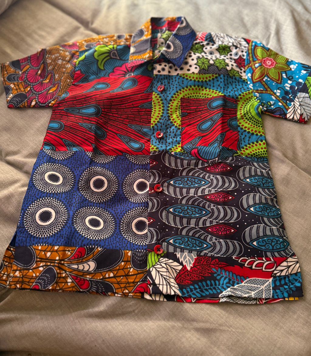 Boys Ankara dress shirt