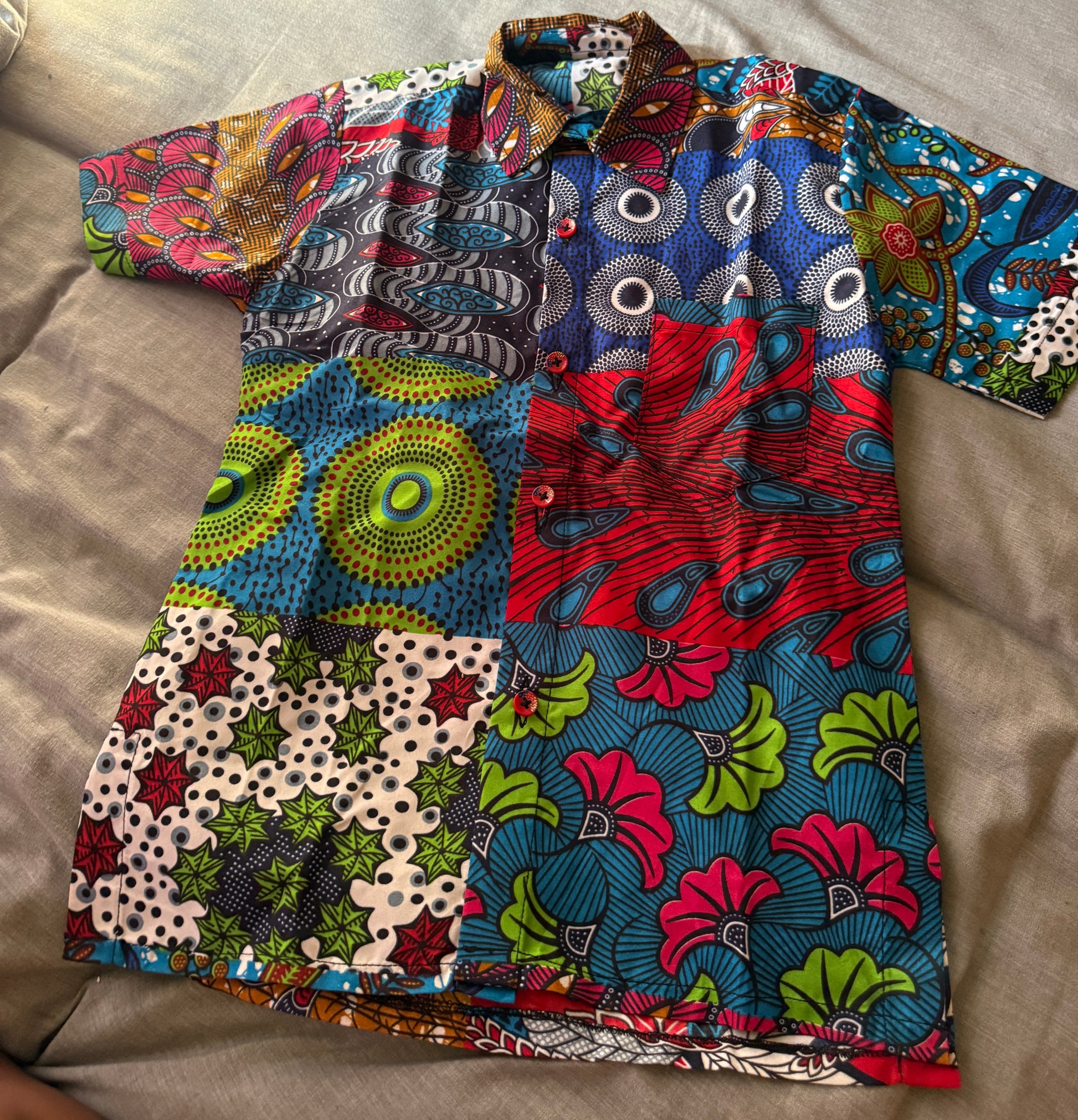 Boys Ankara dress shirt
