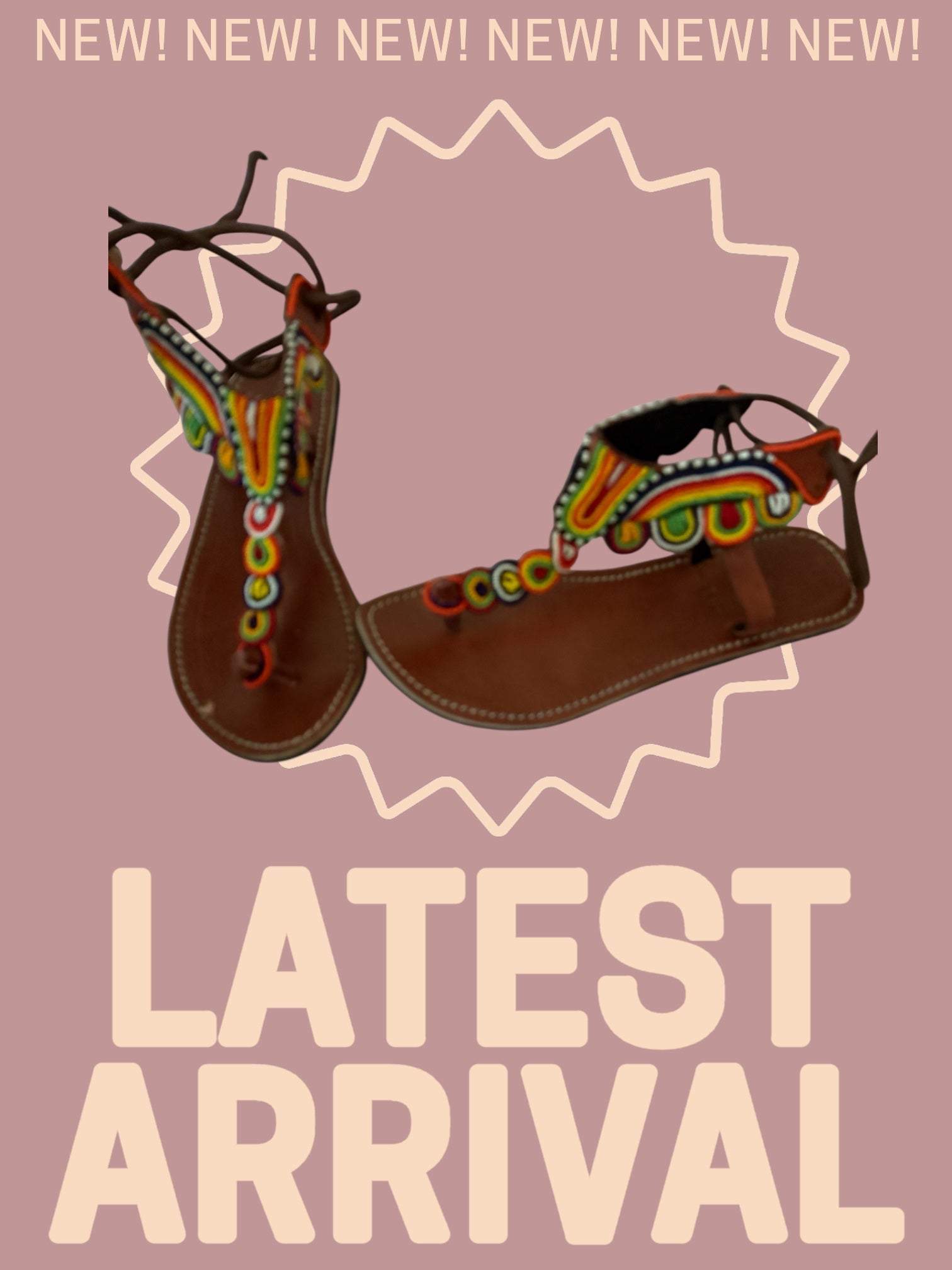 Handcrafted– Tribal Rainbow Design
