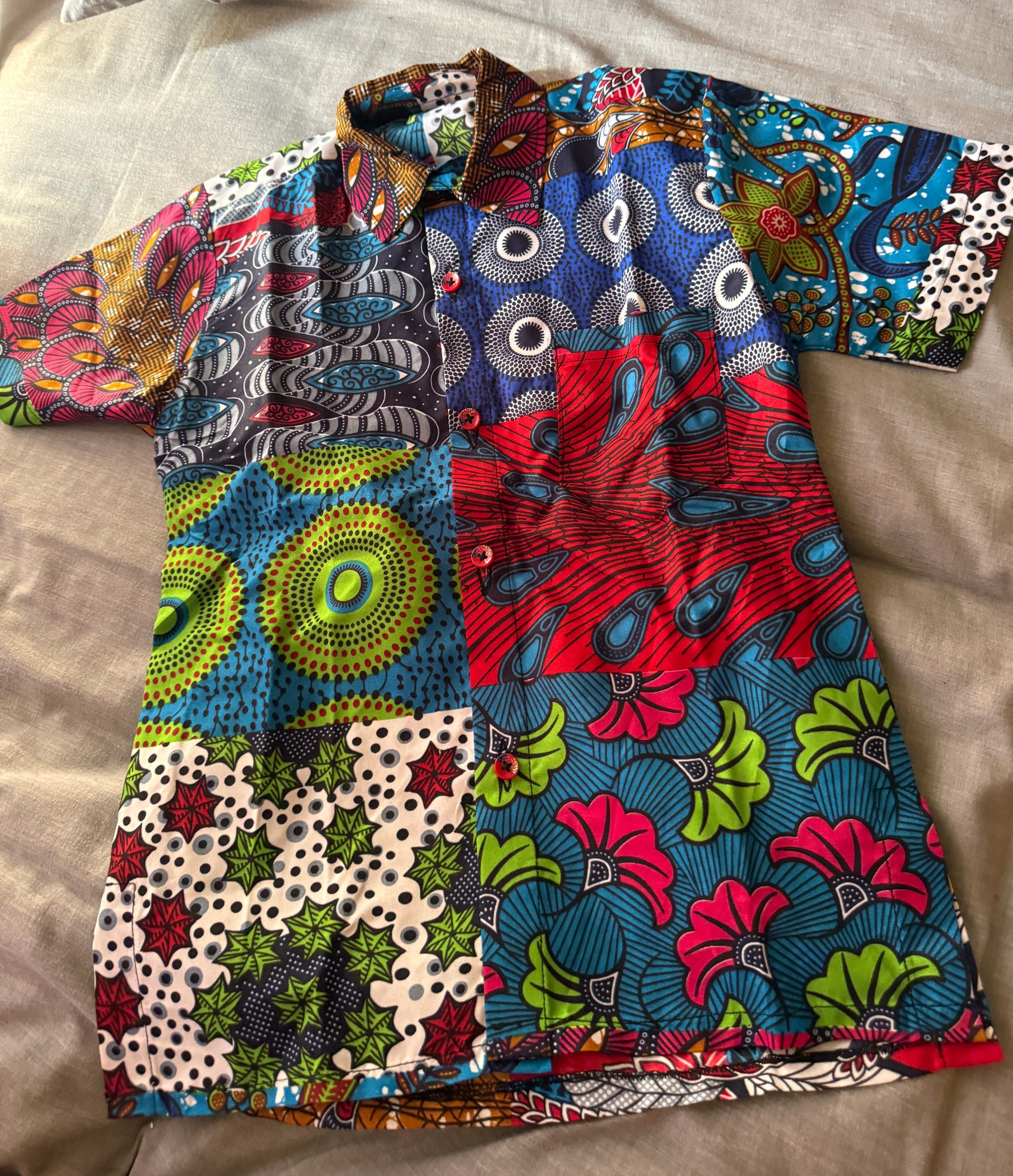 Boys Ankara dress shirt
