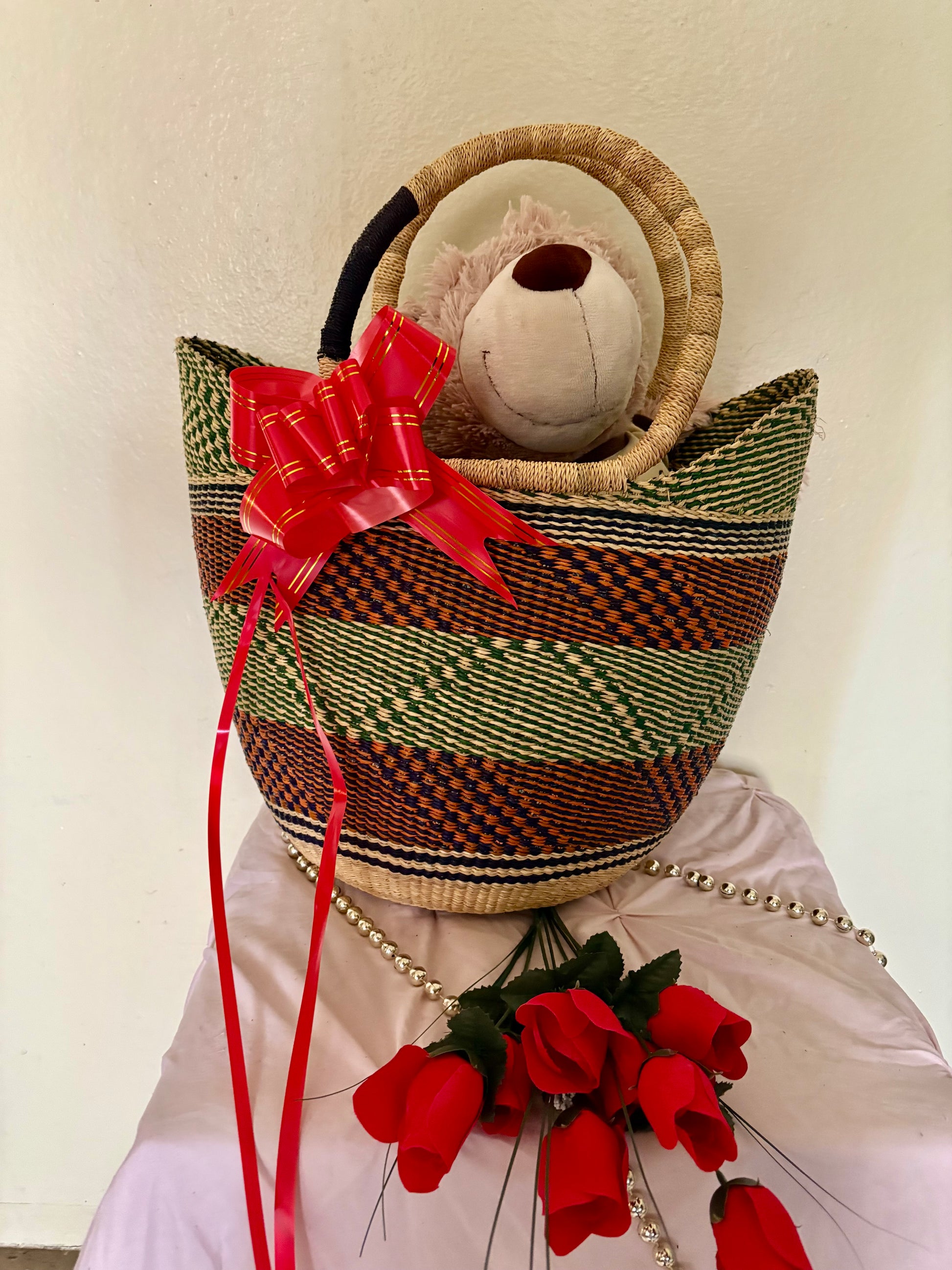 Earth-Tone Bolga Basket