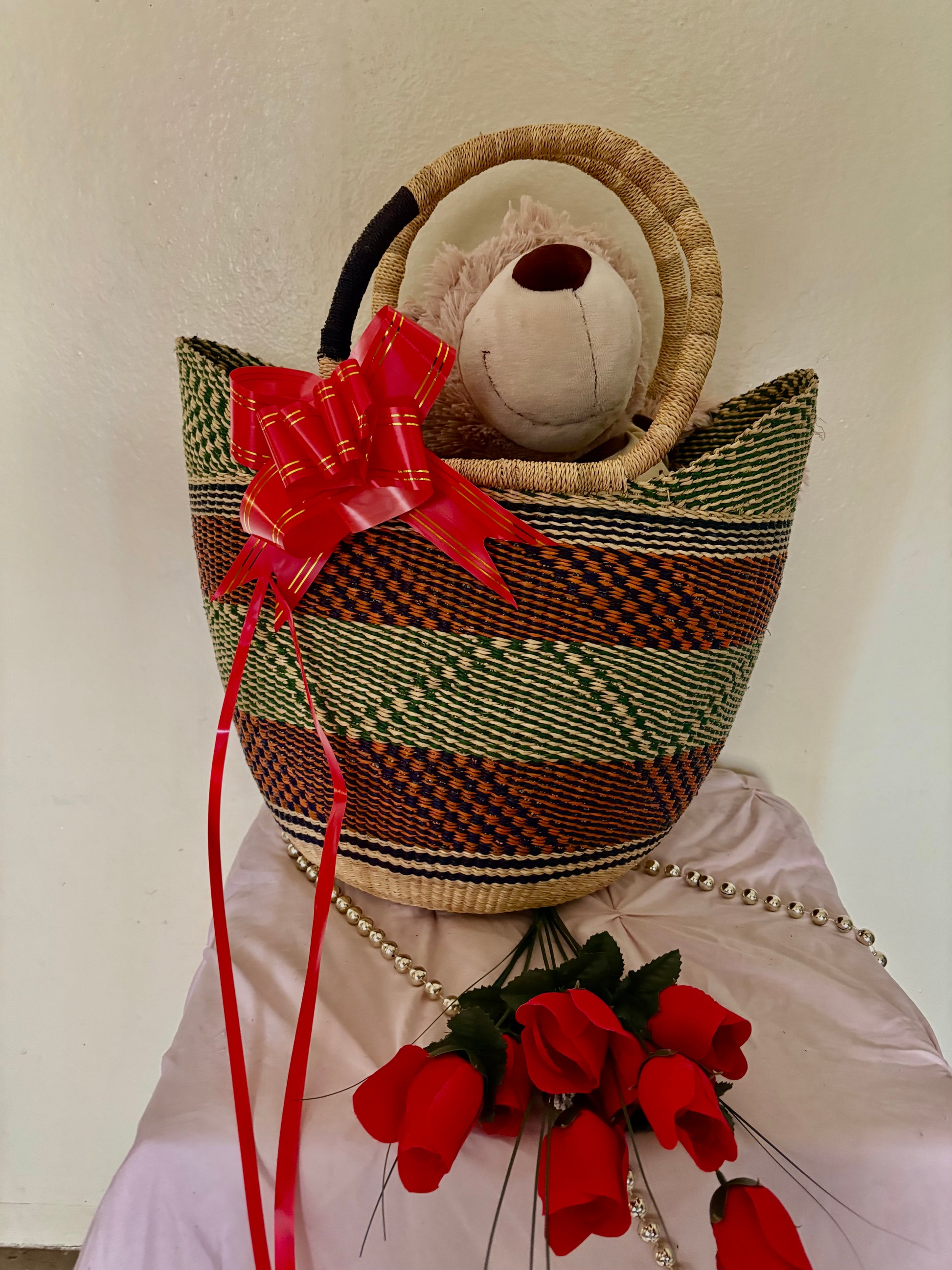 Earth-Tone Bolga Basket