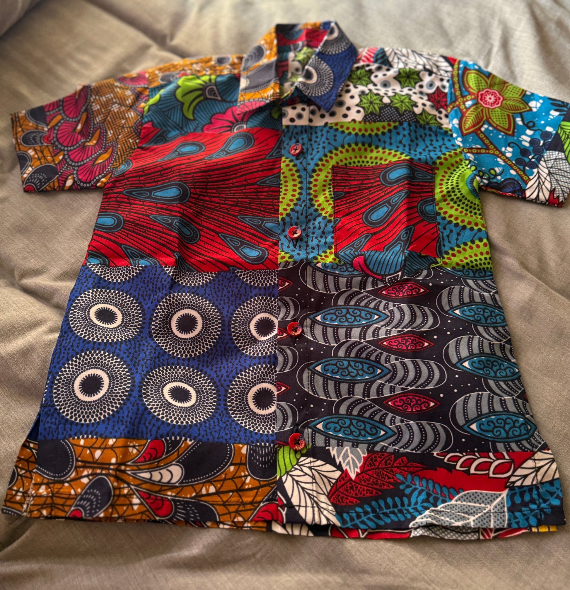 Boys Ankara dress shirt